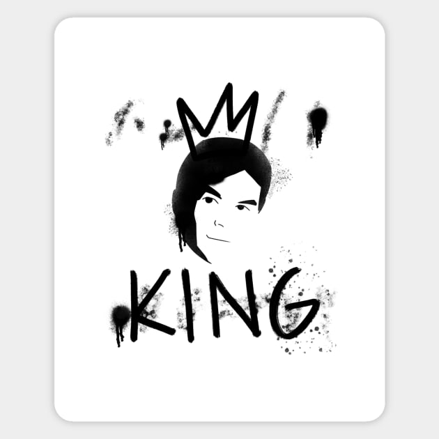 King Tyler - Black Sticker by djchikart